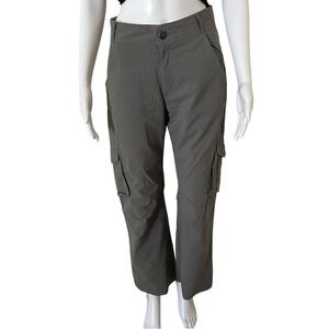 REI Grey Nylon Spandex Dual Length Boot Cut Outdoor Hiking Cargo Pants Size 2